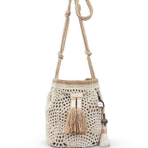 The Sak Sayulita Crochet Mini Drawstring Bag - Picture 4 of 4